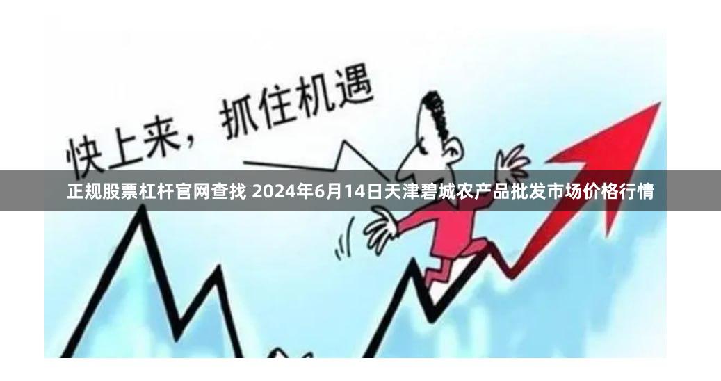 正规股票杠杆官网查找 2024年6月14日天津碧城农产品批发市场价格行情