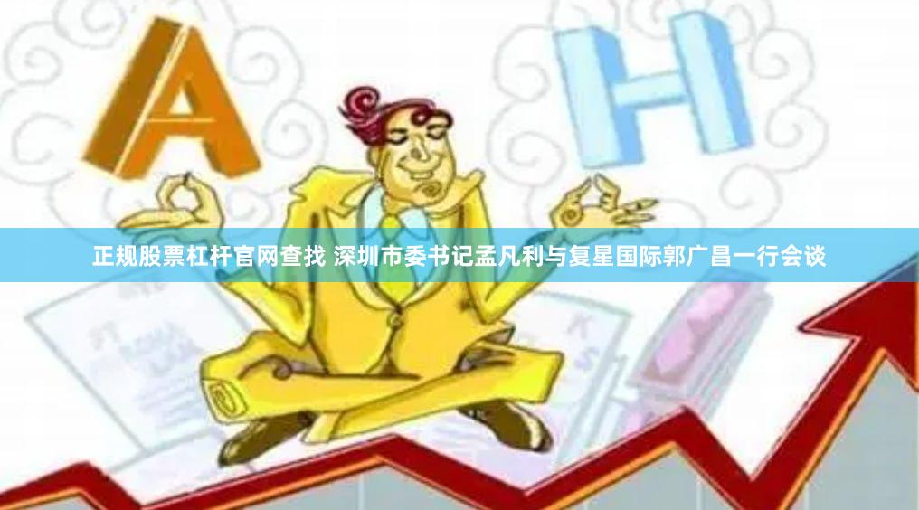 正规股票杠杆官网查找 深圳市委书记孟凡利与复星国际郭广昌一行会谈