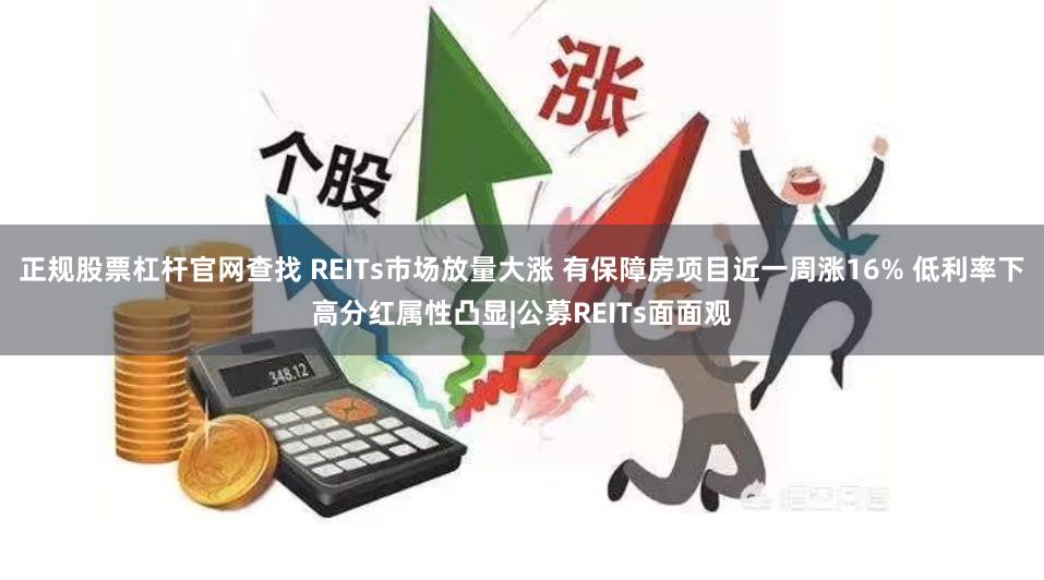 正规股票杠杆官网查找 REITs市场放量大涨 有保障房项目近一周涨16% 低利率下高分红属性凸显|公募REITs面面观